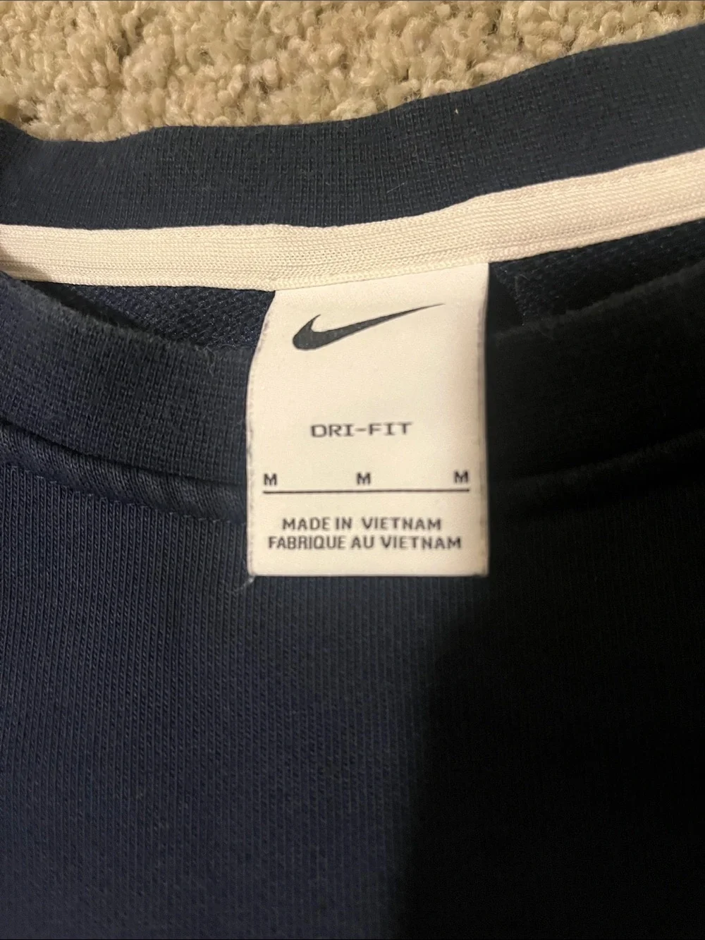 Nike Navy Crewneck Sweatshirt with Red 'Basketball' Script